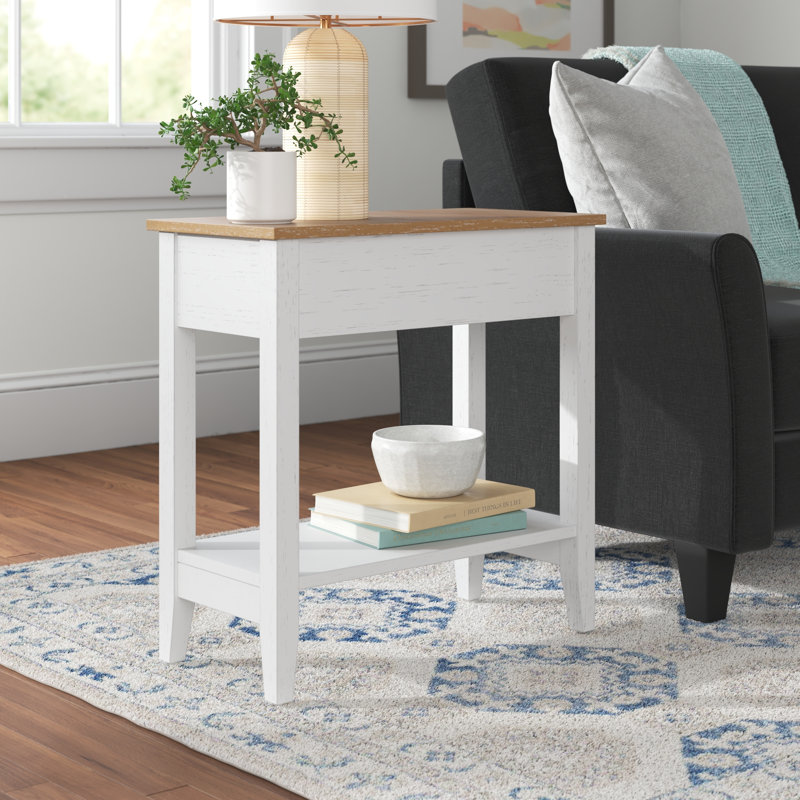 Table de bout Misisco avec rangement et prises intégrées