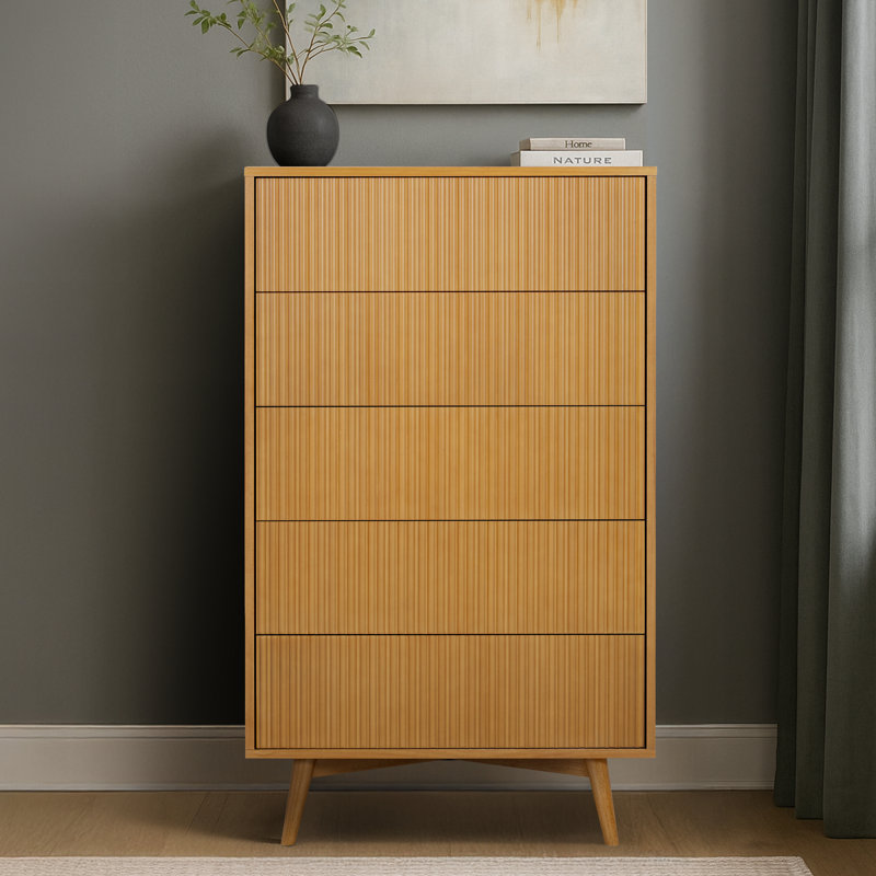 Commode 5 tiroirs Tremolo, Natural