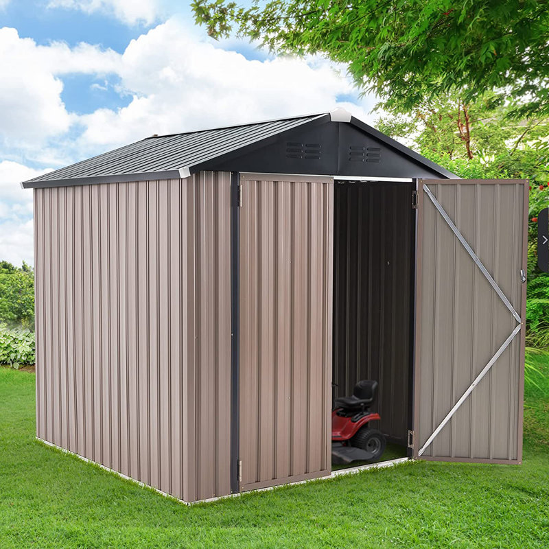 6 ft. W x 6 ft. D Metal Storage Shed