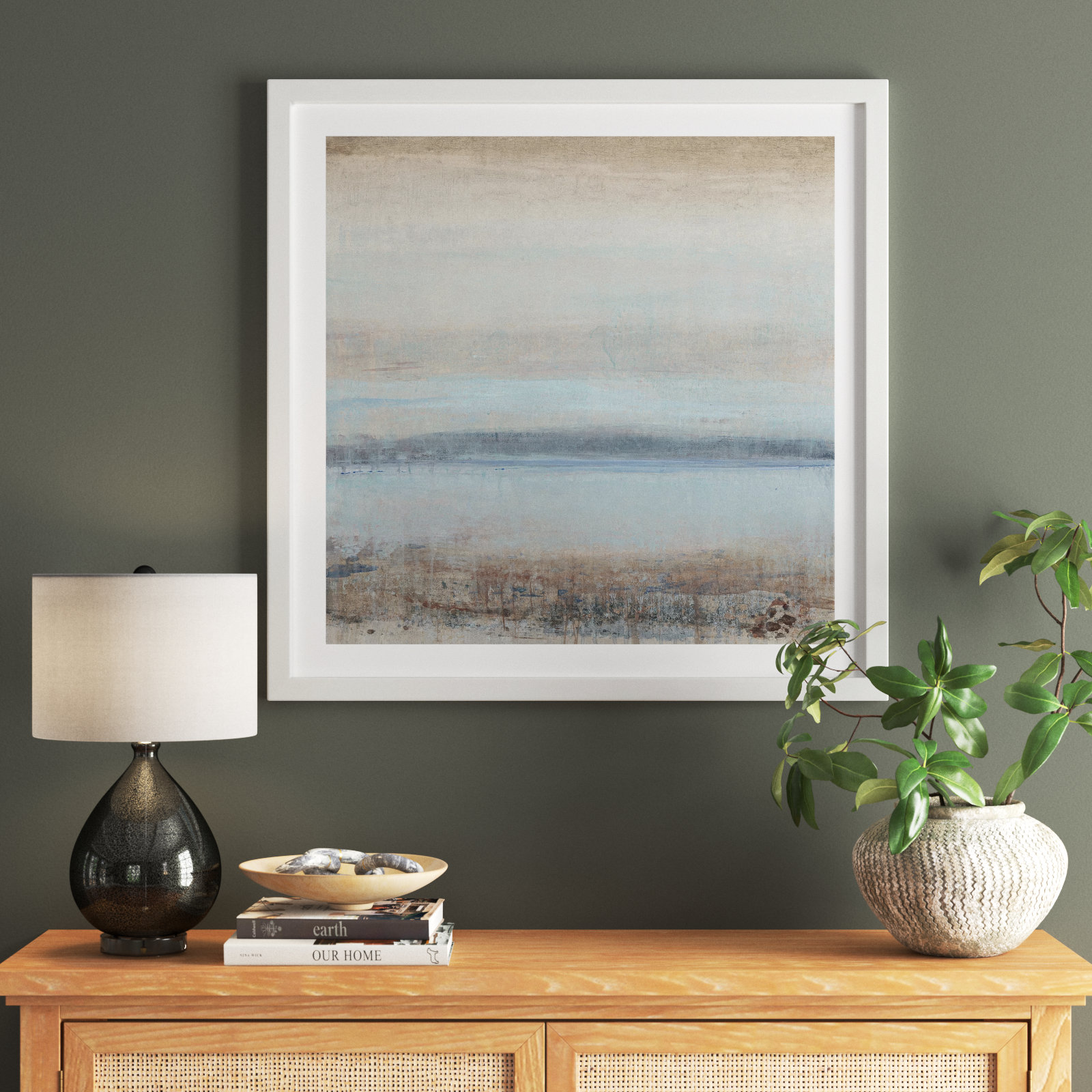 Tranquility I by Timothy O' Toole, White, 35.8" H x 35.8" W x 1.18" D