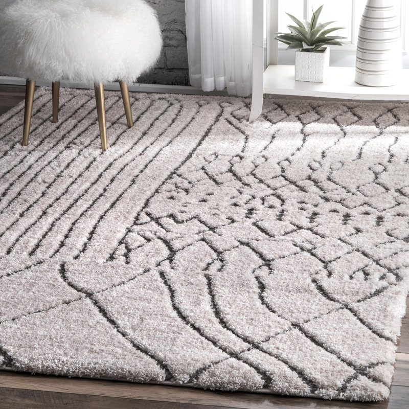 Tapis beige clair Winder, Rectangle 4 pi x 6 pi