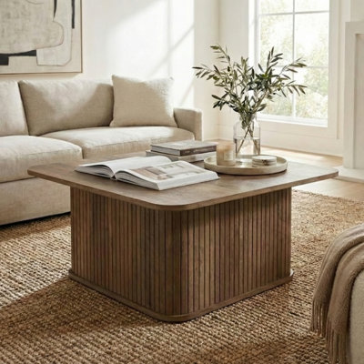 Aurel 31.5" Fluted Square Coffee Table by Latitude Run