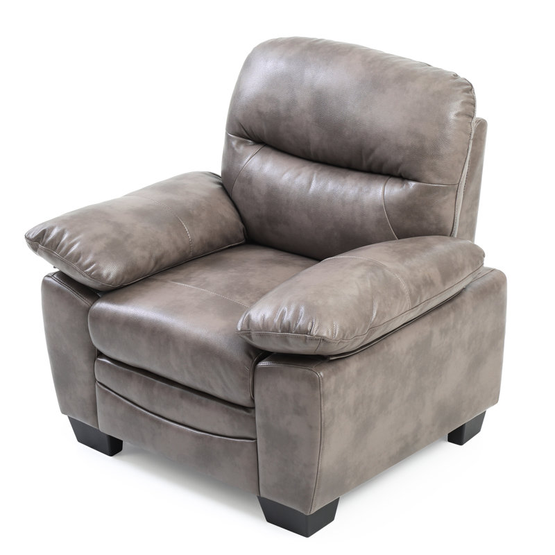 Torcon Faux Leather Armchair, Gray Faux leather