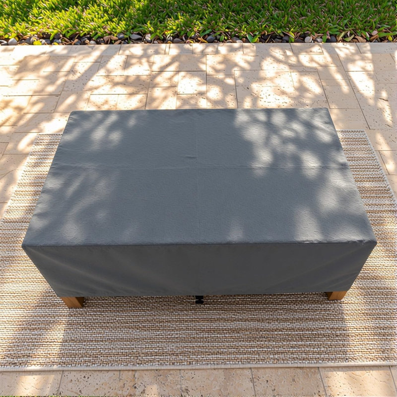 Premium Coffee & Side Table Cover - Breathable, Heavy-Duty Cover with Water-Resistant PVC liner, Adjustable Elastic Hem, Click-Close Straps, and Air Vents - Goodman Collection