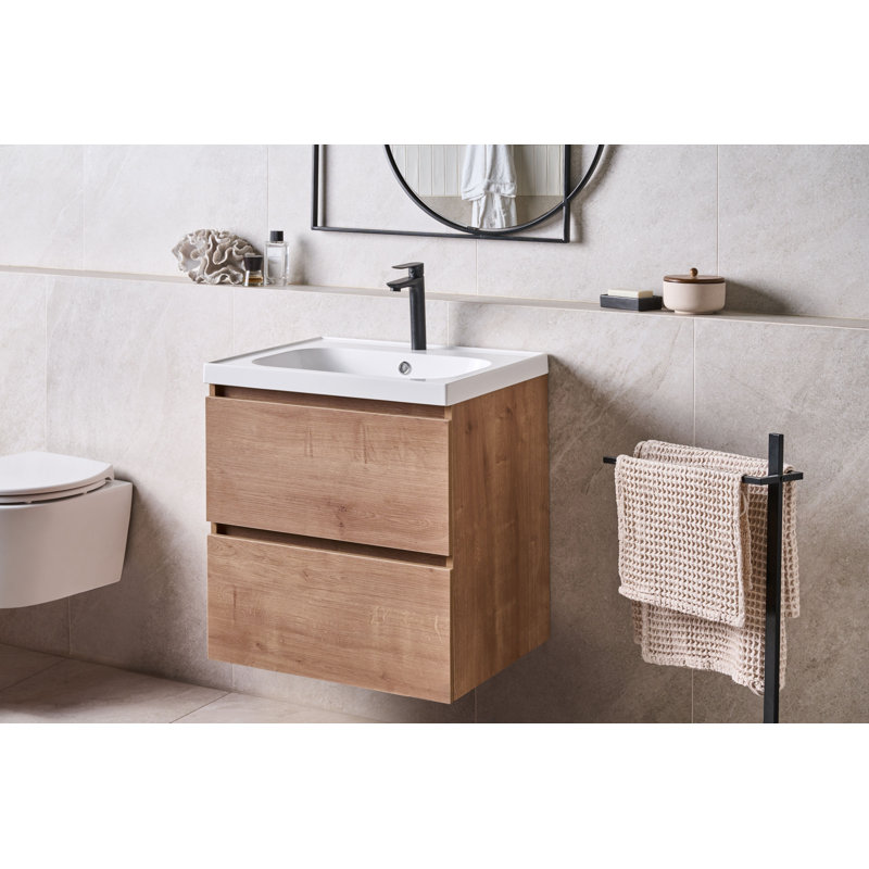 Single Bathroom Vanity with Basin, 60 cm