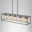 Lustre carré / rectangulaire à 5 lumières avec accents en cristal Lumaze