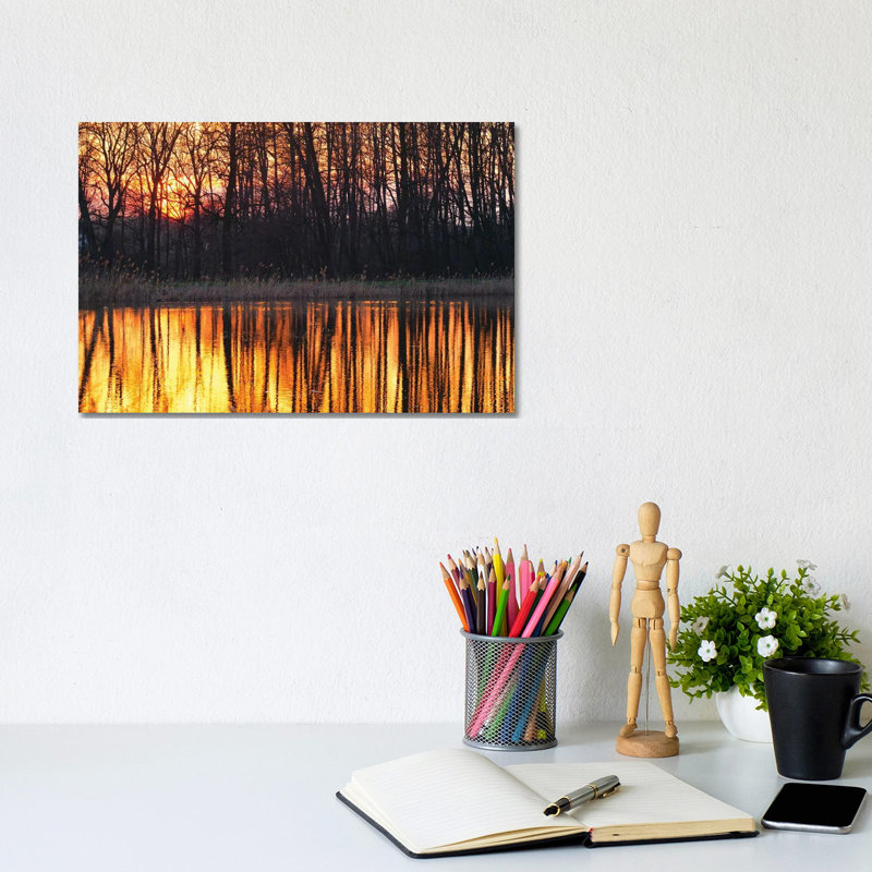 Sunset 1 Piece Wrapped Canvas Wall Art, 20.32 cm H x 30.48 cm W