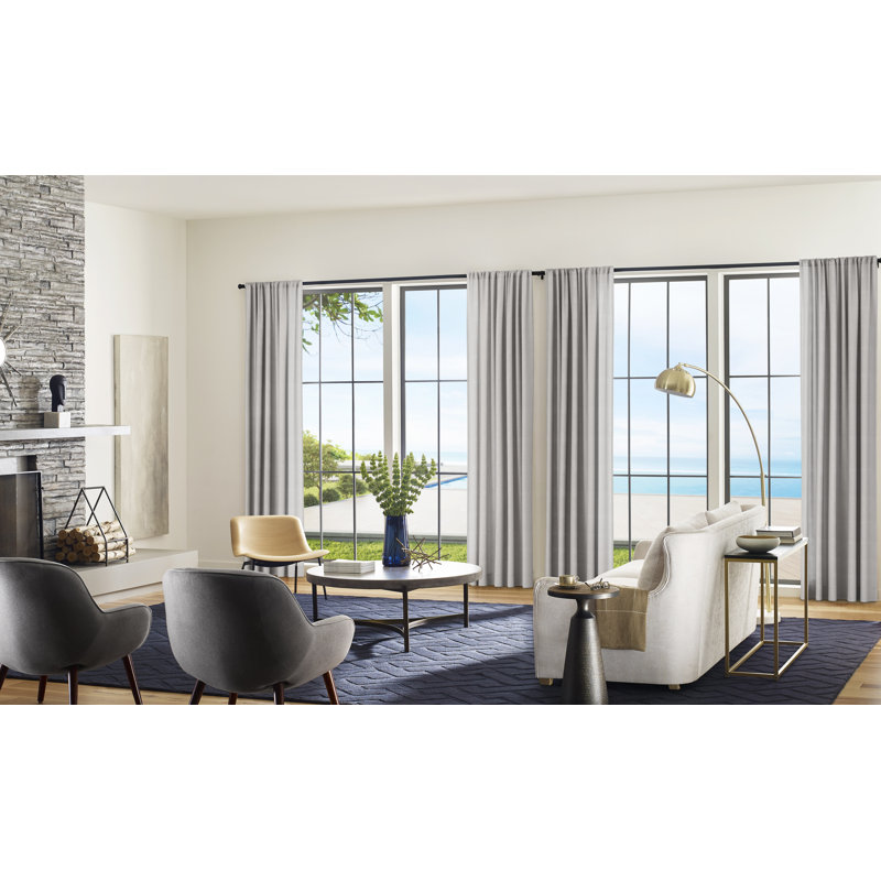 Sunbrella® Delaney Light Filtering Curtain, 50" W x 84" L, Gravel