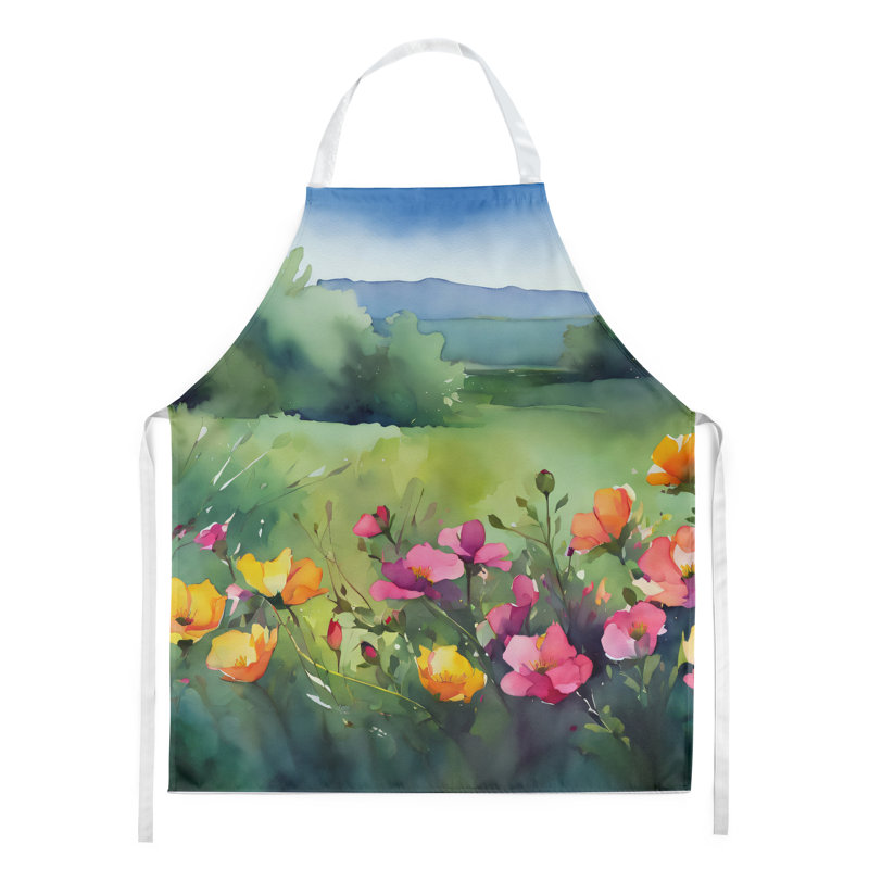 Iris du Tennessee en tablier aquarelle, Roses vertes vertes des prairies du Dakota du Nord