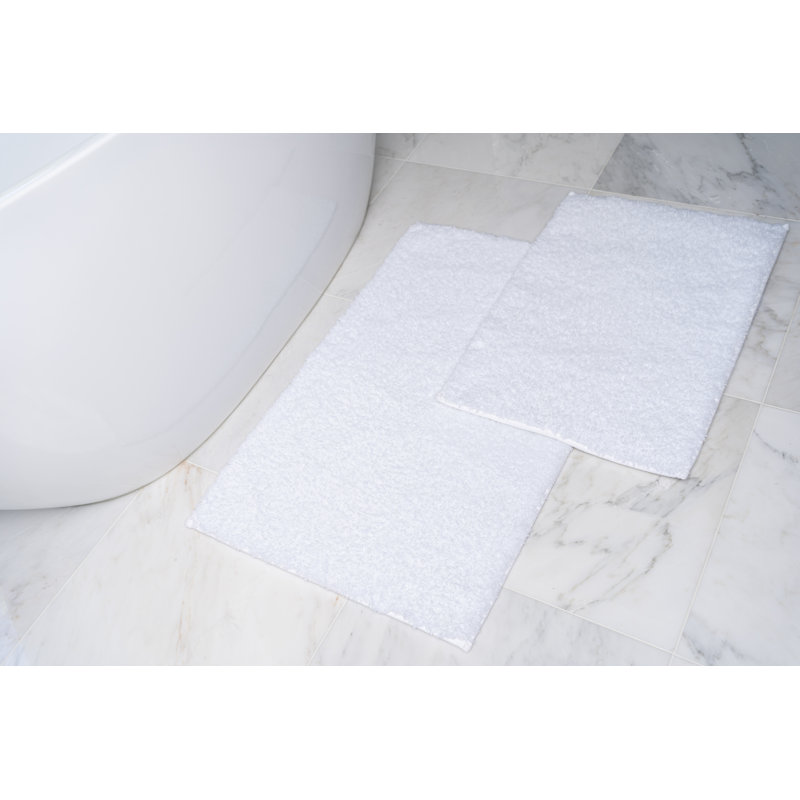 Ensemble de tapis de bain 2 pièces Peach Hi-Bulk, Blanc