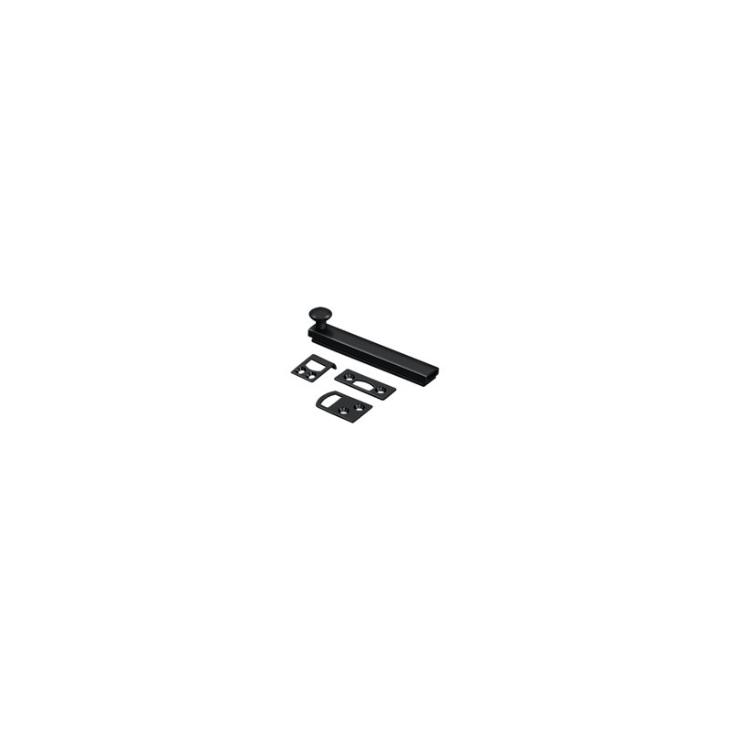 Brass Latch/Catch/Bolt, 1.9375" H x 4" W x 1.5625" D, Painted Black