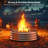 Sersper  Large Round and Foldable Galvanized Iron Fire Ring,Perfect for Outdoor Gatherings and Campfires in The Yard/Garden/Park/Beach-809890847