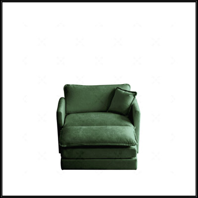 Modern Accent Chair With Ottoman