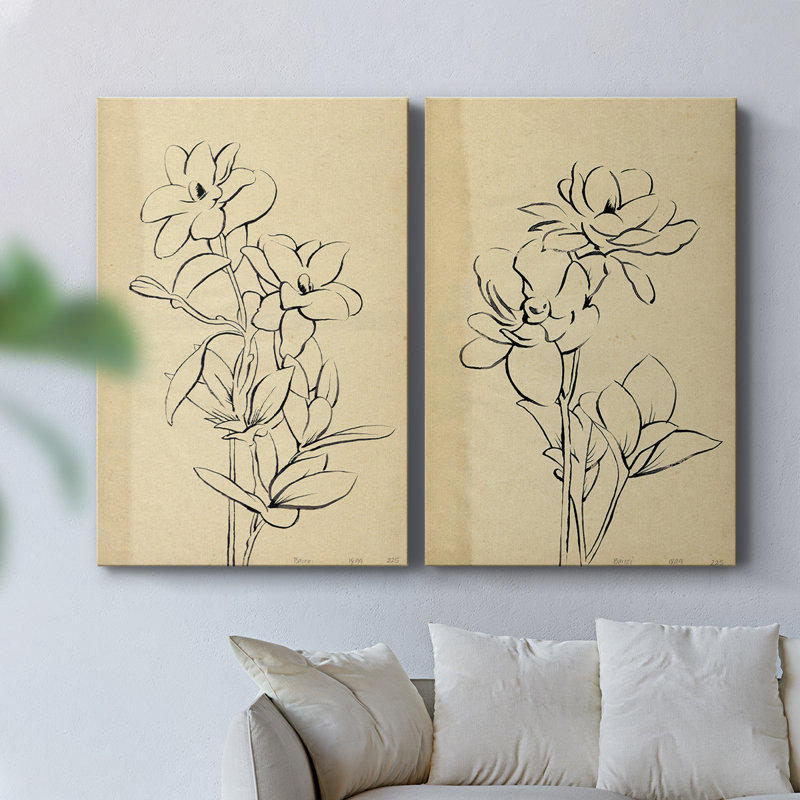 Toile tendue avec châssis Magnolia I-Premium Gallery - prête à être accrochée