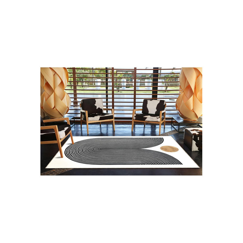 Tapis décoratif lavable à la machine, Sous-tapis rond 3 pi 3 po inclus