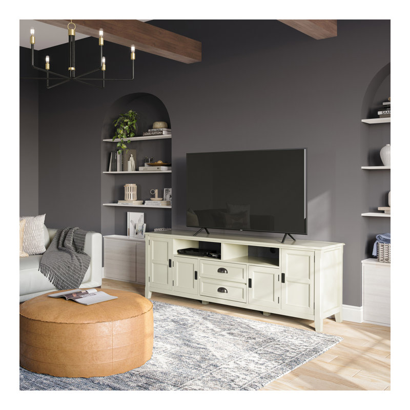 Burlington - Meuble télé 72 po - Blanc antique, Blanc