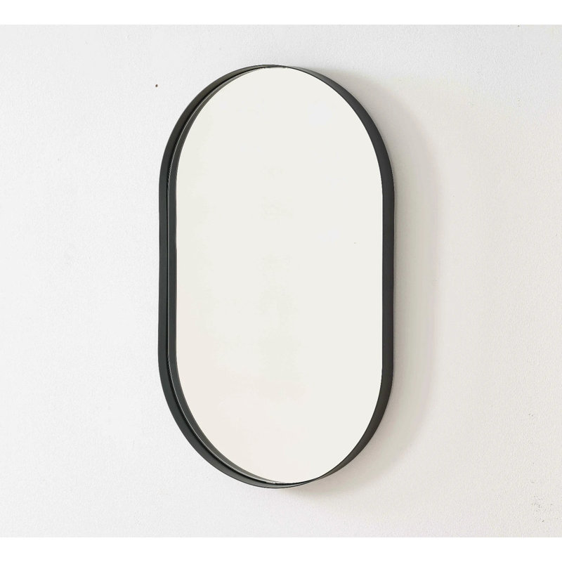 Oblong Wall Mirror, Black