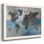 Carte du monde bleue et grise, reproduction sur toile-1961611491-1961611514