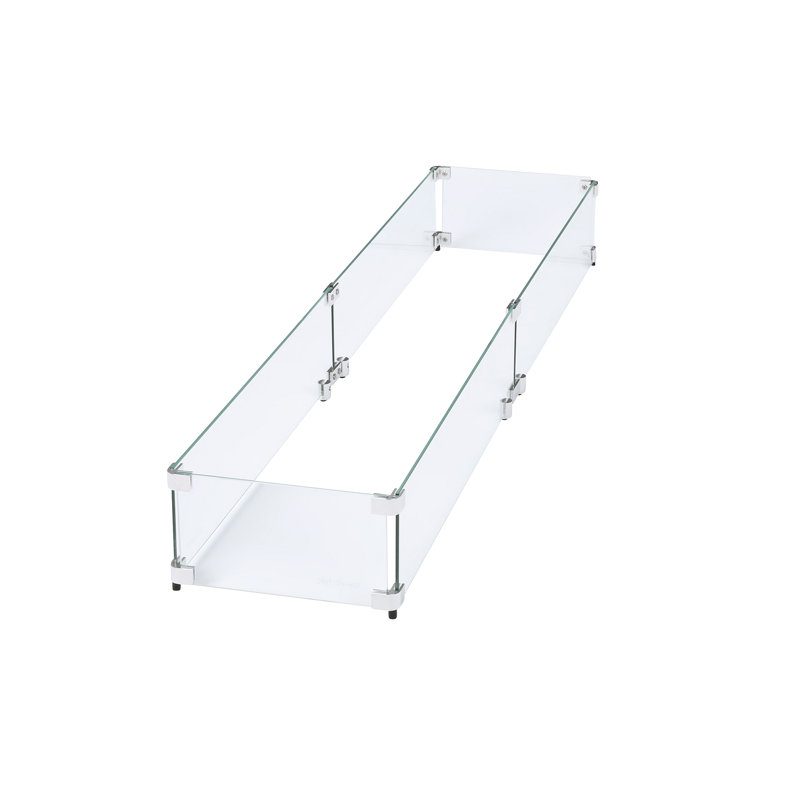 Rectangle Fire Pit Wind Guard , 53" W x 11" D x 6" H