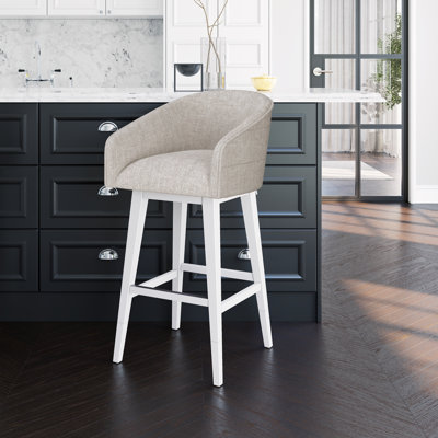 Tabouret pivotant à hauteur réglable en bois et en tonneau Dorreen