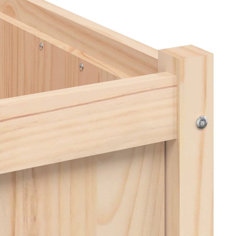 Wooden Kogut Flower Box, Natural, 19.69" H x 35.43" W x 19.69" D, 1
