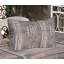 Drap-housse et coussin décoratif Ambesonne, brun et gris-106793053