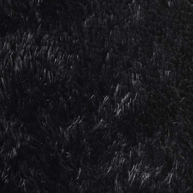 Shaggy Rug High Pile NAVARRA Black Polyester, Square 160cm