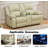 Beige Recycled Leather Loveseat Sofa