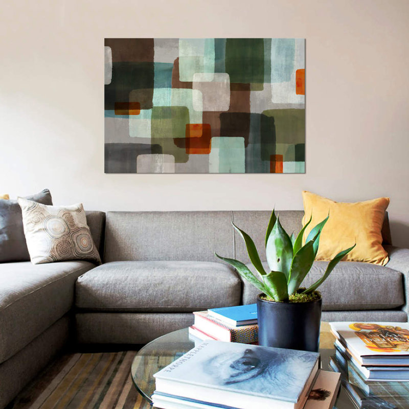 « ekran », impression sur toile, H 26 po x l 40 po x P 1,5 po, Pas de tapis, Toile tendue