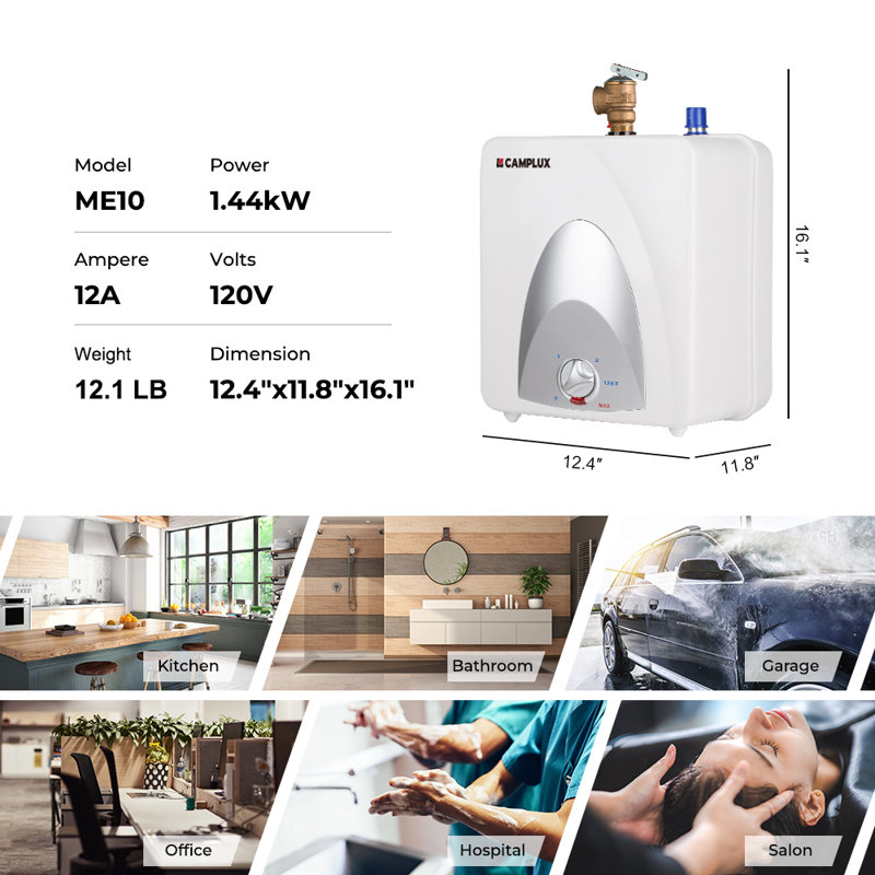 Chauffe-eau instantané 1,44 kW, 120 gallons, 120 Volts 