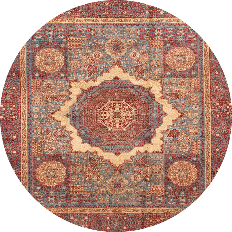 Abstract Indoor Rug, Round 6'