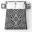 Couvre-lit matelassé noir et blanc à motif géométrique toutes tailles-128736991