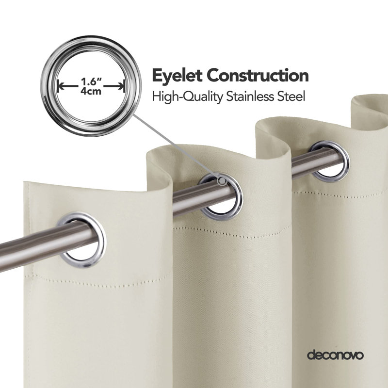 Radlee Blackout Curtain Pair, 53cm Width x 290cm Drop