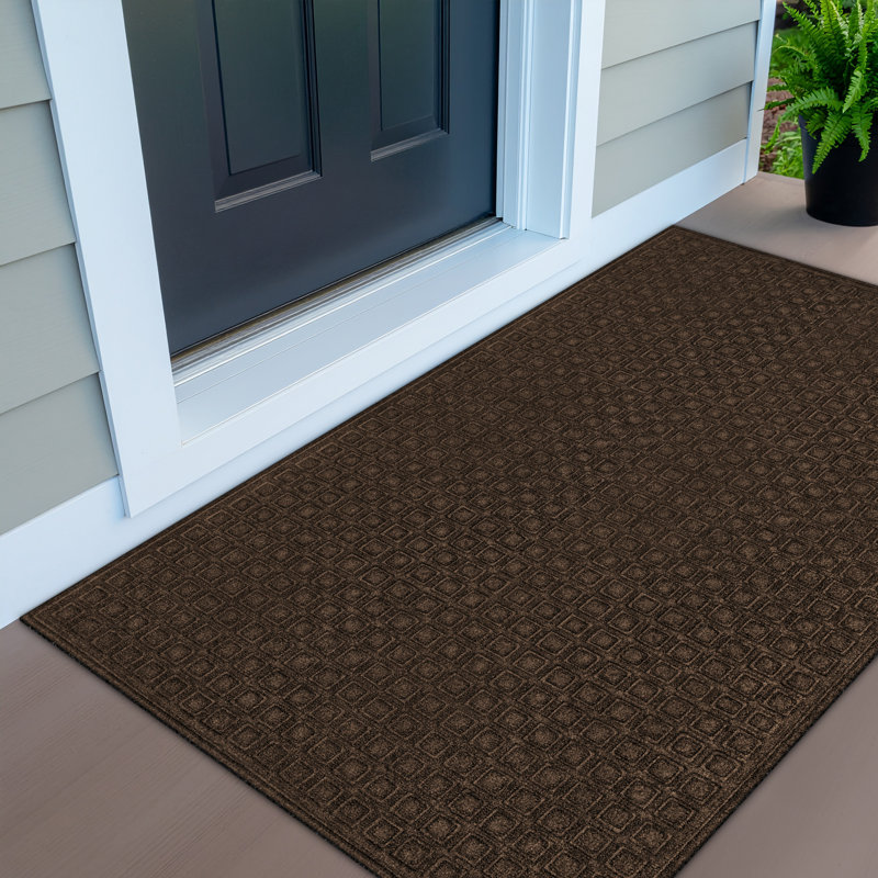 Paillasson Textures Blocks, L 36 po x L 60 po, Brun
