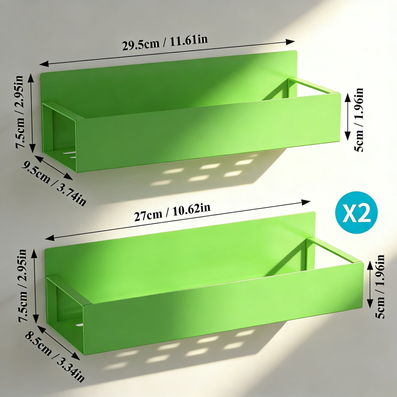 Étagère à épices magnétique pour réfrigérateur et four - Paquet de 4 solution de rangement robuste pour la cuisine, Vert