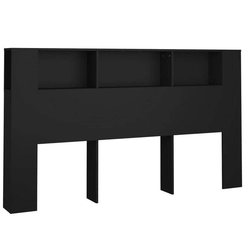 Jamali Solid Wood Headboard, Super King (6'), Black