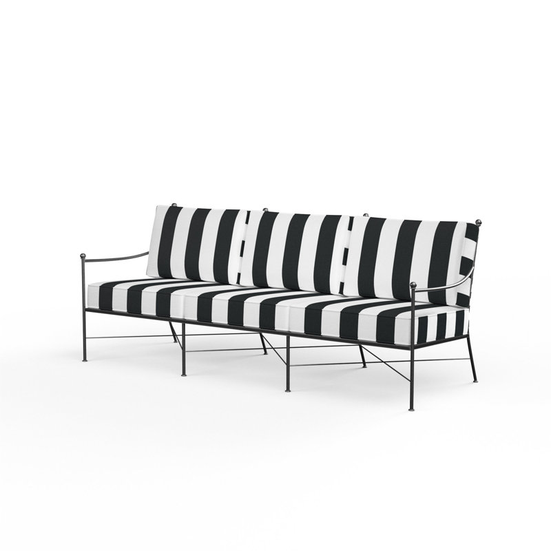 Provence Patio Sofa with Sunbrella Cushions, Cabana Classic Striped Sunbrella®
