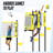 32ft, 26ft and 20ft Width and Height Adjustable Volleyball and Badminton Combo Set with Net
