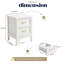 Walter Set Of 2 Wood Nightstands, 2 Drawer Bedside Tables With Storage, Night Stands For Bedroom, End Table Or Side Table For Living Room, 39.5 cm D x 39.5 cm W x 55 cm H, White