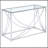 Kempton Chrome Glass Top Entryway Console Table Accents