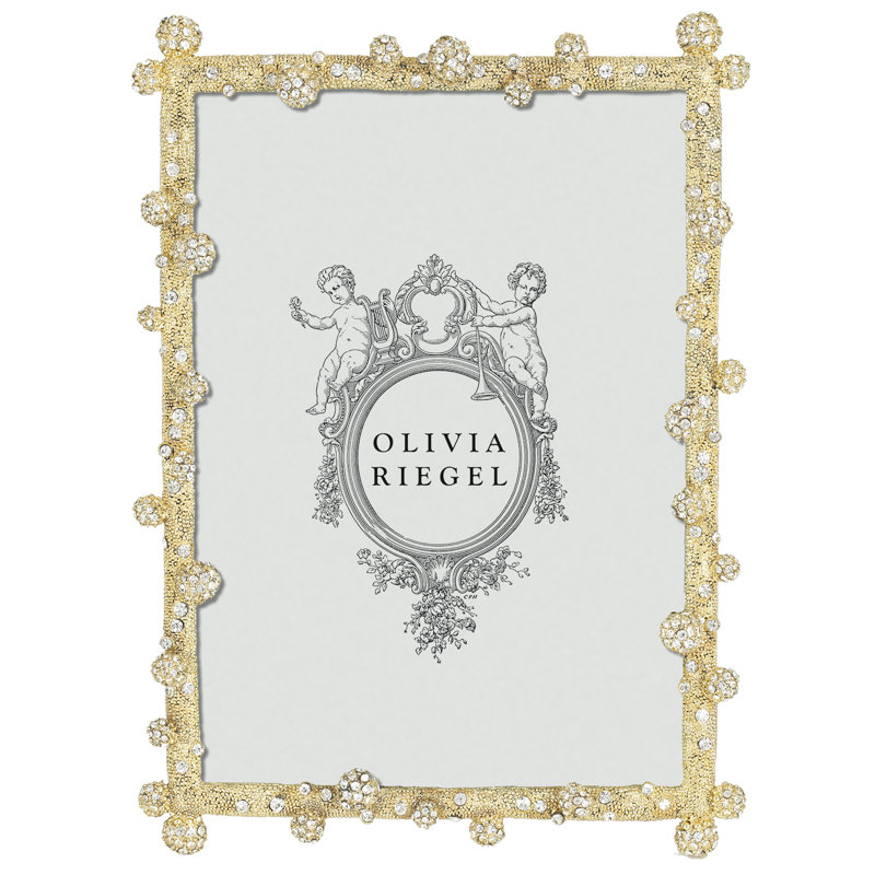Pavé Odyssey Metal Picture Frame, 5" x 7", Gold