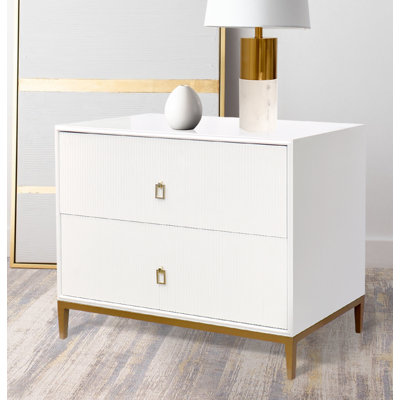 Pearl 2 - Drawer Ivory Nightstand