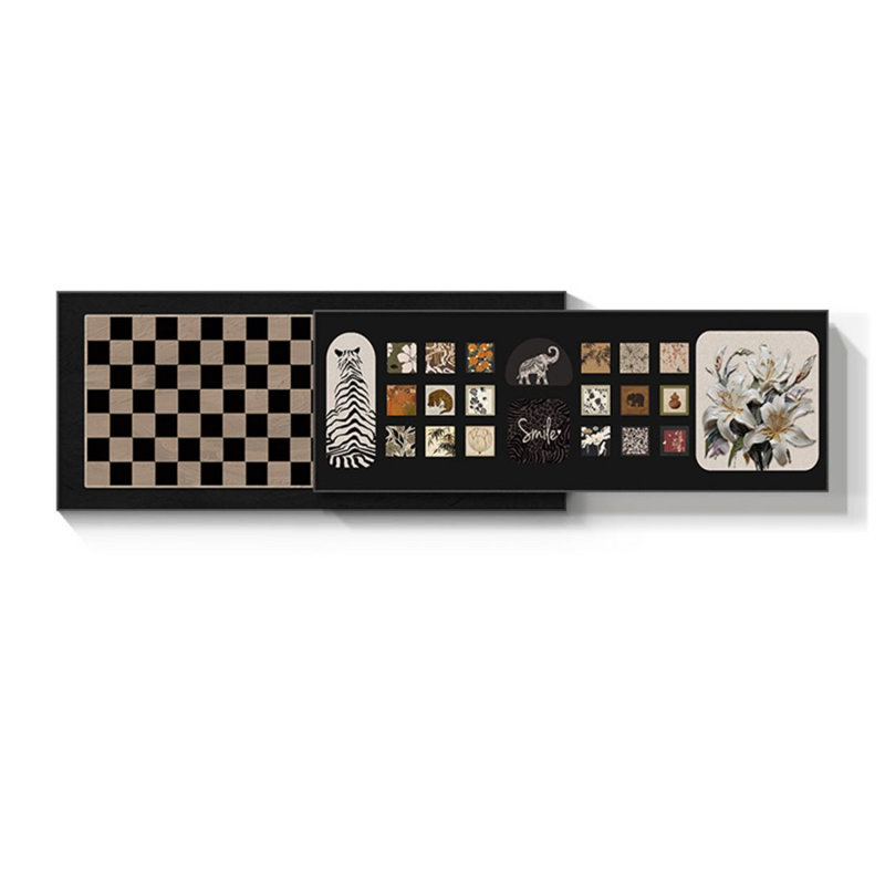 Peinture murale moderne sur fond de canapé superposé, H 33,46 po x l 118,11 po