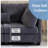 126" Modular Sectional Corner Sofa 4 Pieces Corduroy Deep Seat Cloud Couch With Pillows-918813721