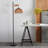 Varkins 1-Light Tall Standing Lamp with Rattan Lampshade