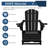 Outdoor HDPE Folding and Rocking Adirondack Chair With Double Cup Holder and Ottoam -702992267