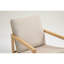 Chaise de salon en kaki avec coussins de chaise berçante en bois d'hévéa
