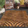 Nonia Hand Tufted Viscose/Wool/Cotton Animal Print Rug in Brown