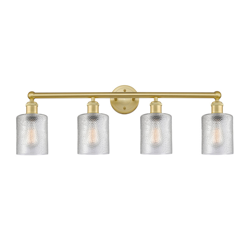 Karon 4 - Light Dimmable Vanity Light, Clear, Satin Gold