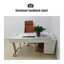 Bureau moderne et simple en forme de L blanc en plaque de roche avec armoires latérales-1556525280-1556525281